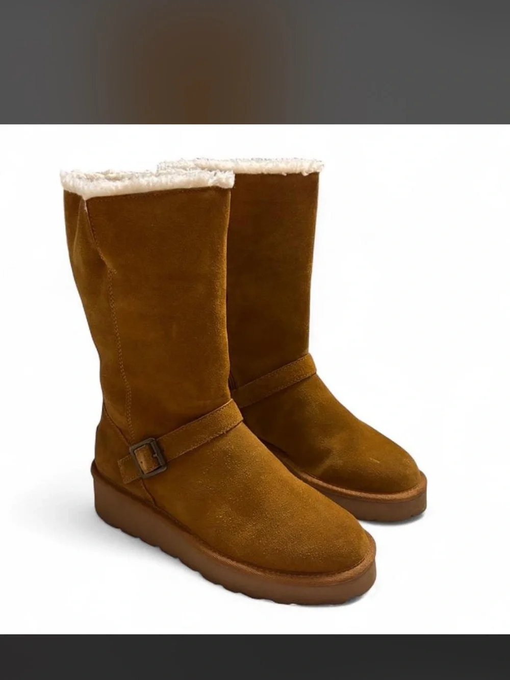 KOOLABURRAby UGG- Kelissa Tall Boots Womens Chestnut Suede Leather- Size: 7.